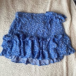 Blue floral skirt